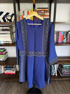Madewell • Silk Tee Dress in Ascot Grid